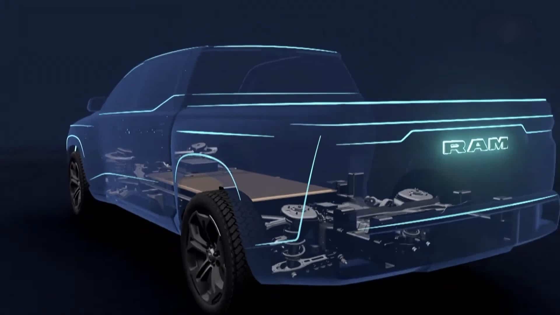 All-electric ram compact pickup truck