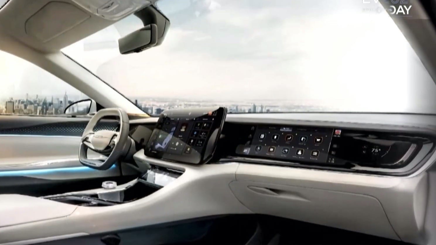 Interior of the 2021 Chrysler EV concept