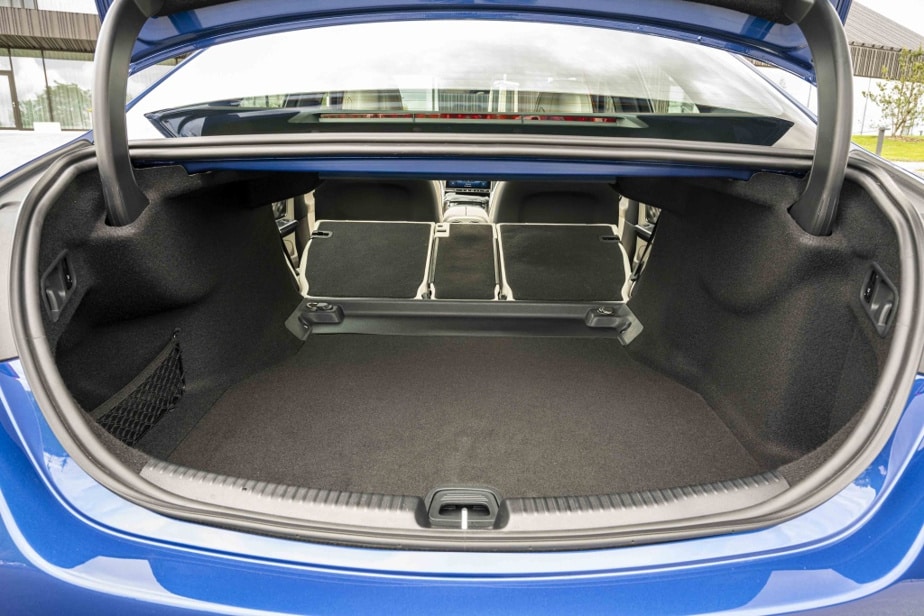 The trunk of the Mercedes C300