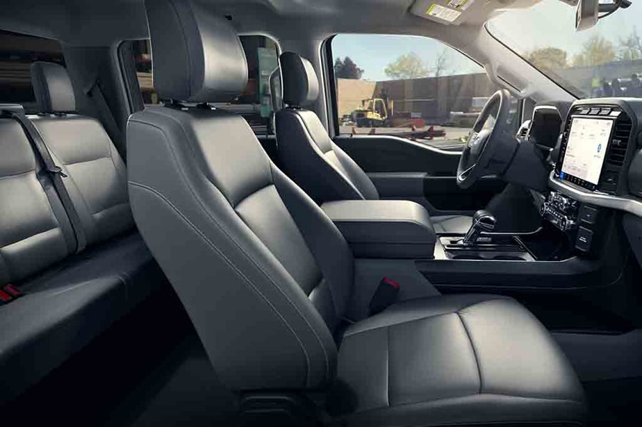 The interior of the Ford F-150 Lightning