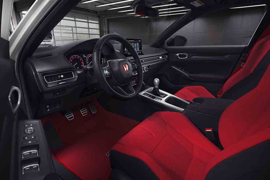 The interior of the Honda Civic Type R