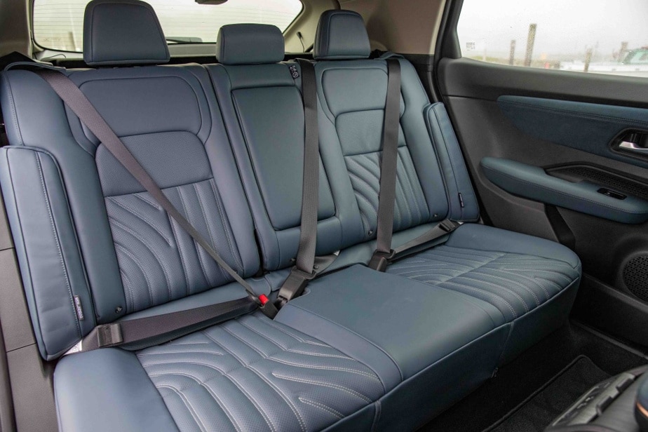 The rear seats provide enough clearance for two people.