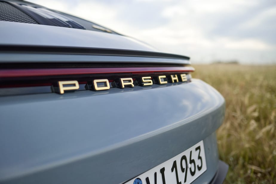 The rear of the Porsche 911