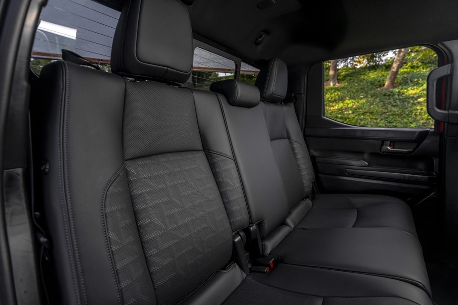 The back seat of the 2024 Toyota Tacoma