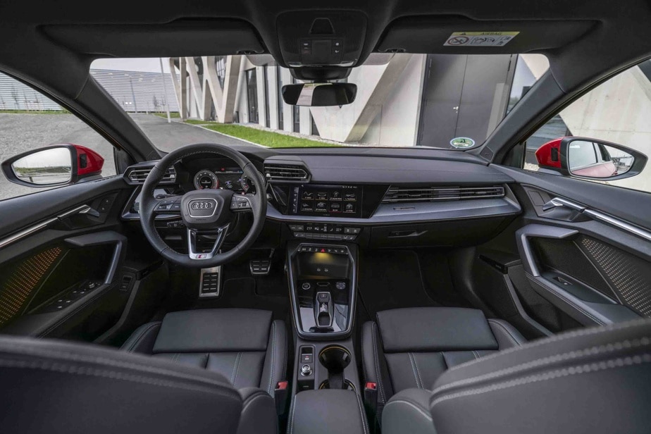 The dashboard of the Audi A3