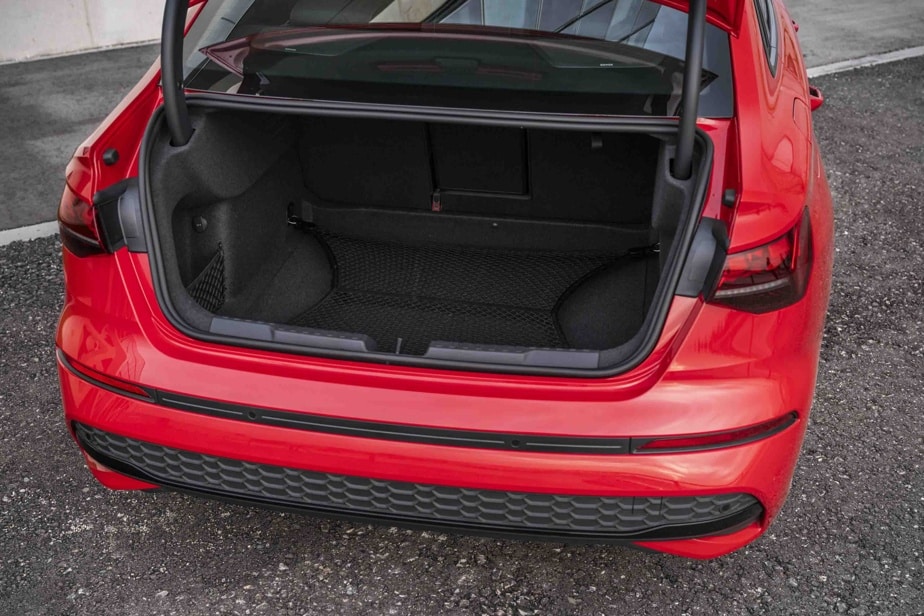 The trunk of the Audi A3